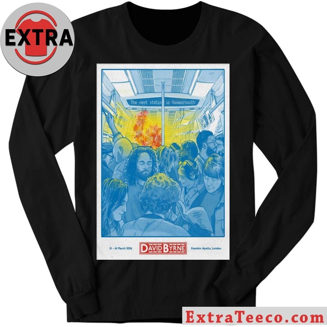 Original David Byrne Tour London UK On March 15-16 2026 Poster Shirt