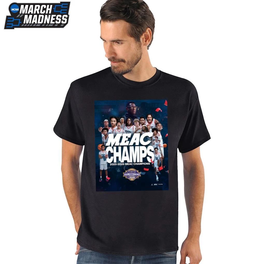 Howard Bison 2025-2026 MEAC Tournament Champions T-Shirt