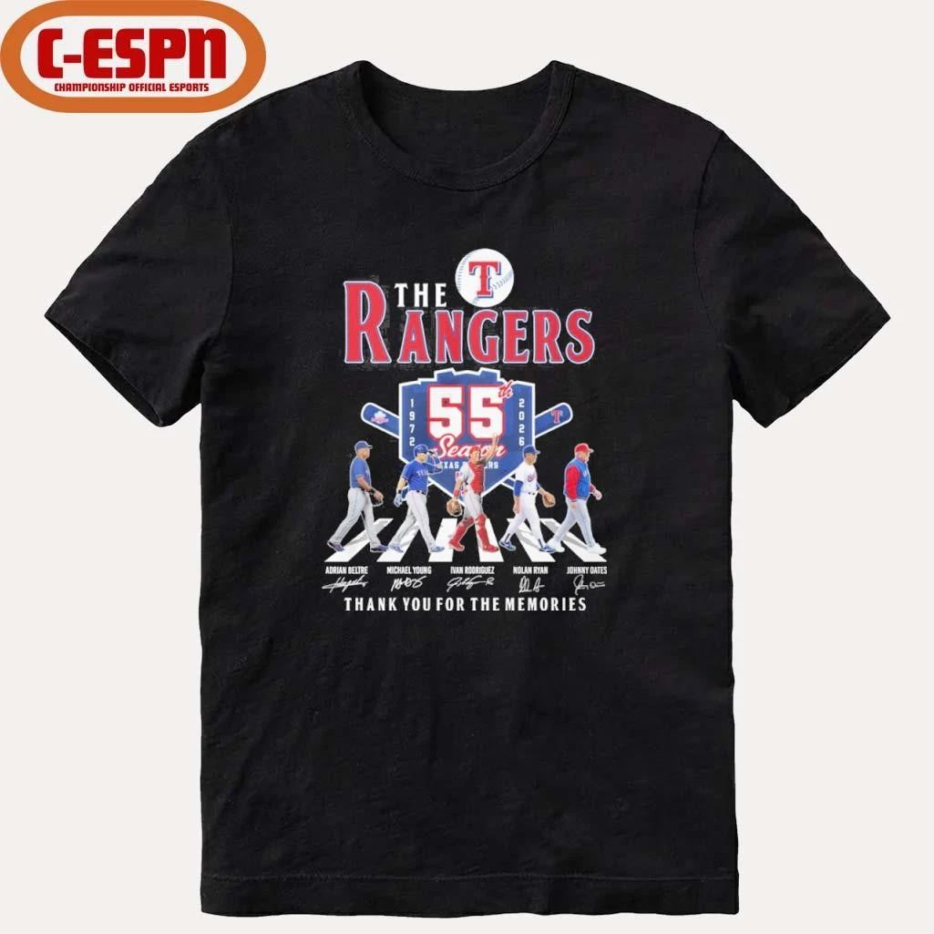 The Texas Rangers Abbey Road 55th Season 1972-2026 Shirt