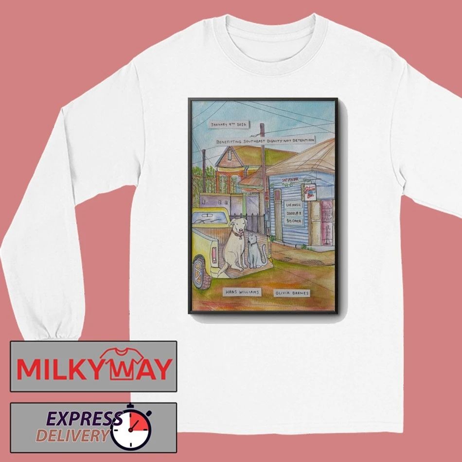 Hans Williams & Olivia Barnes Jan 9 2026 Poster Saturn Bar shirt