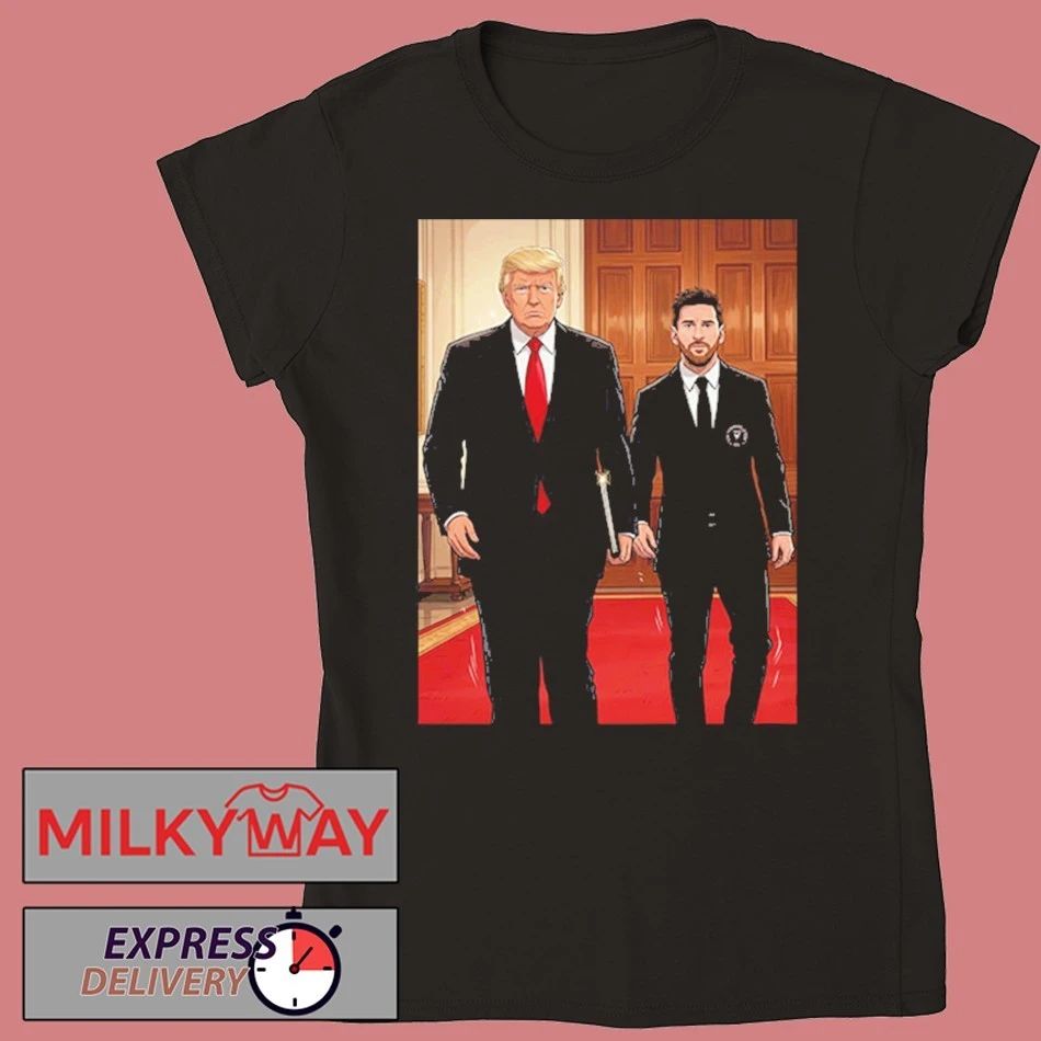 Leo Messi Meets Donald Trump Inter Miami Champions MLS Cup at the White House shirt