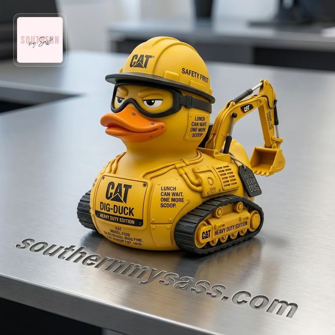 Cat Dig Duck Heavy Duty Excavator Rubber Duck