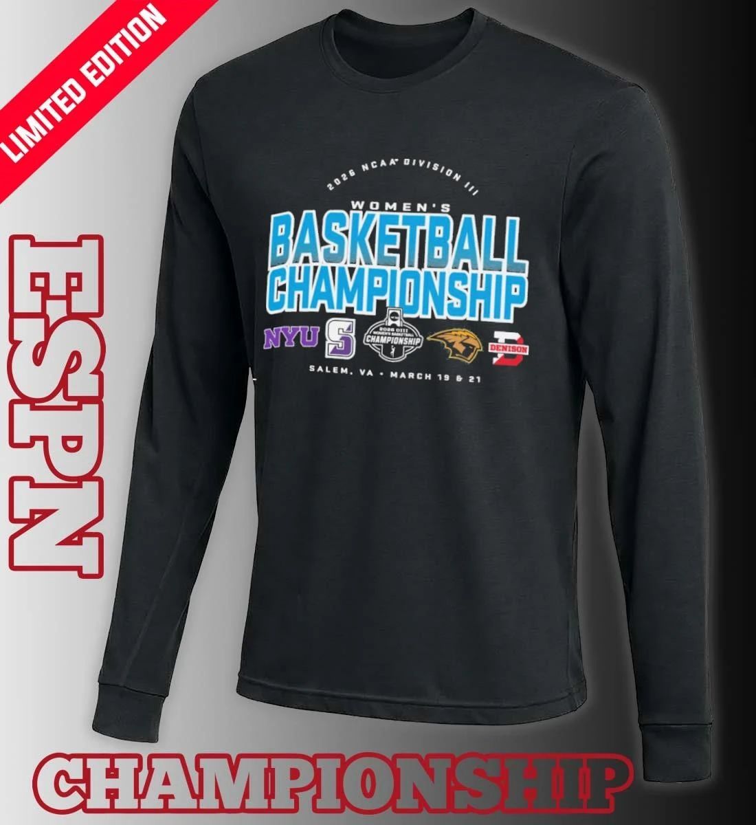 4 Teams 2026 NCAA DIII Women’s Basketball Championship T-Shirt