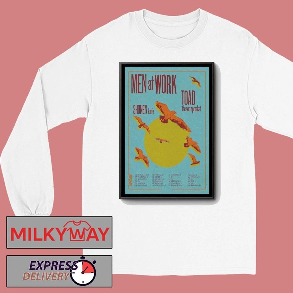 Shonen Knife, Men At Work and Toad the Wet Sprocket Summer Tour 2026 Poster shirt