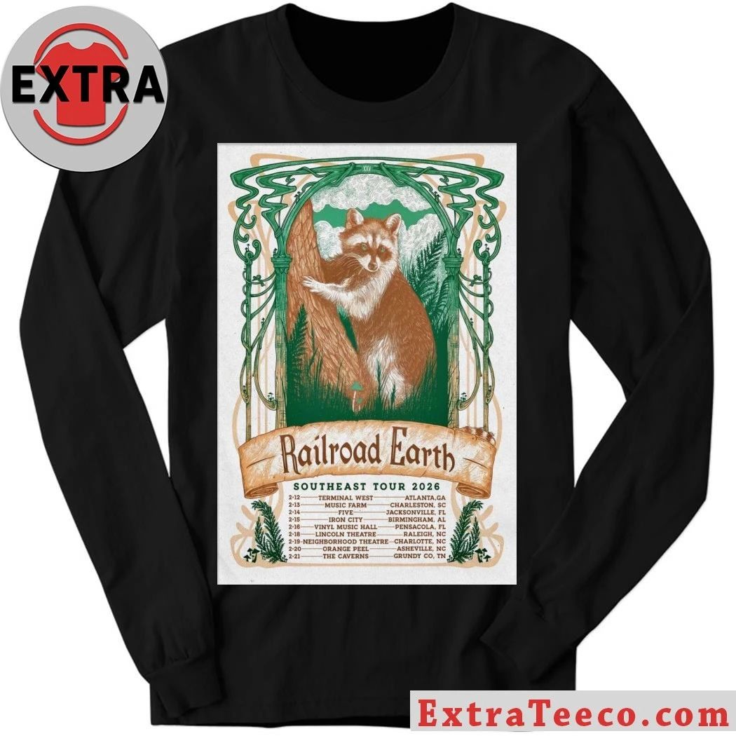 Railroad Earth Southeast 2026 Tour Poster Shirt