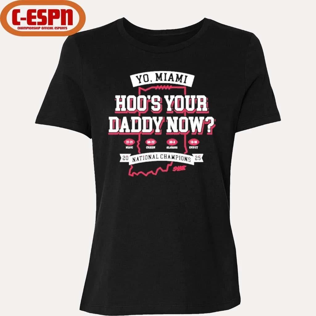 IU Football Hoo’s Your Daddy Now National Champions T-Shirt