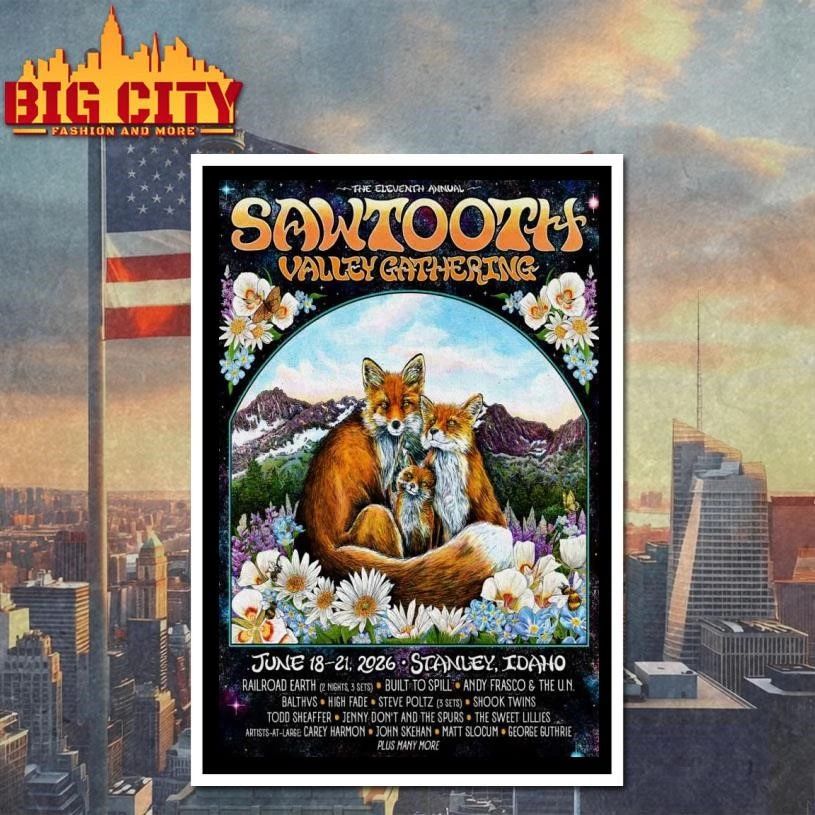 The Sawtooth Valley Gathering In Stanley ID On Jun 18-21 2026 Tour Poster Shirt