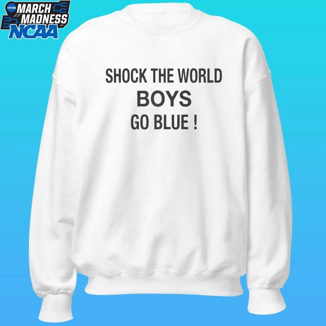 Michigan Wolverines Shock The World Boys Go Blue Shirt