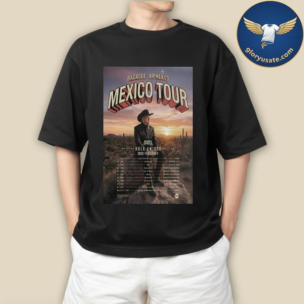Bagagee Viphex13 Mexico Tour February 2026 Poster Shirt