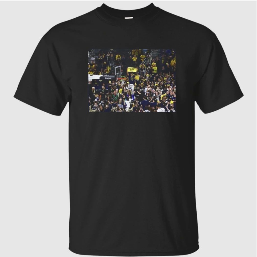 Michigan Basketball Shock The World Boys Go Blue Shirt