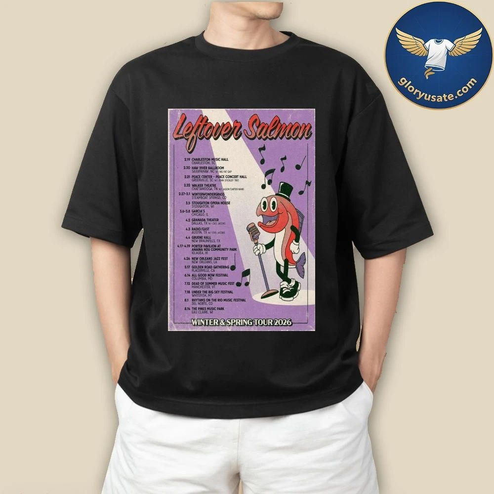 Leftover Salmon Winter & Spring Tour 2026 Poster Shirt