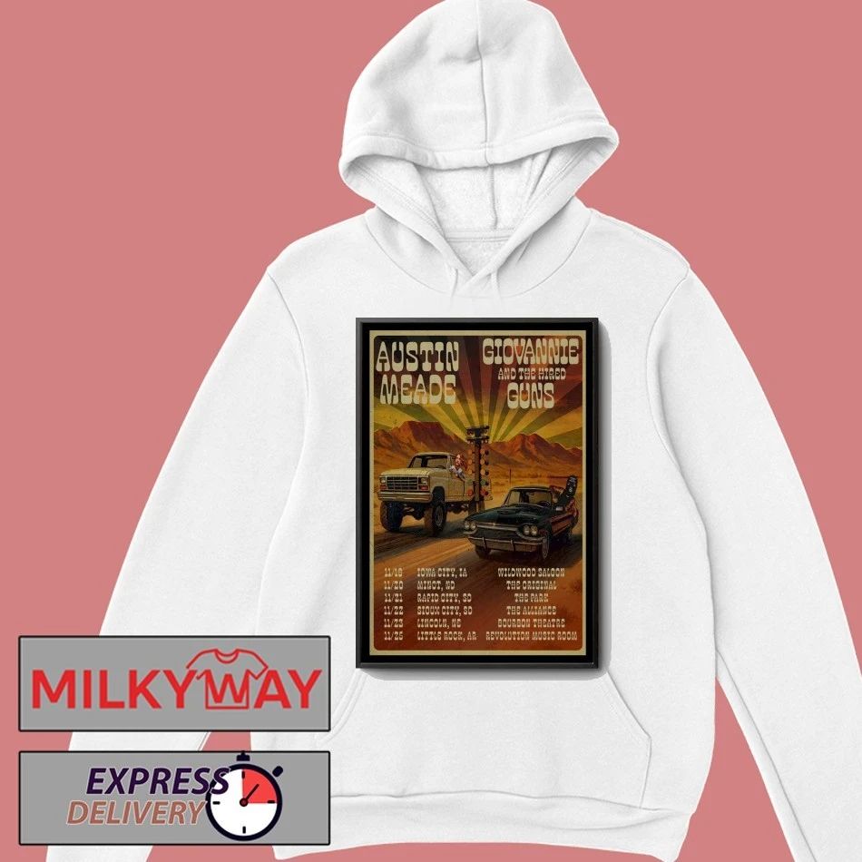 Guns November 2025 Tour Giovannie & The Hired Poster shirt