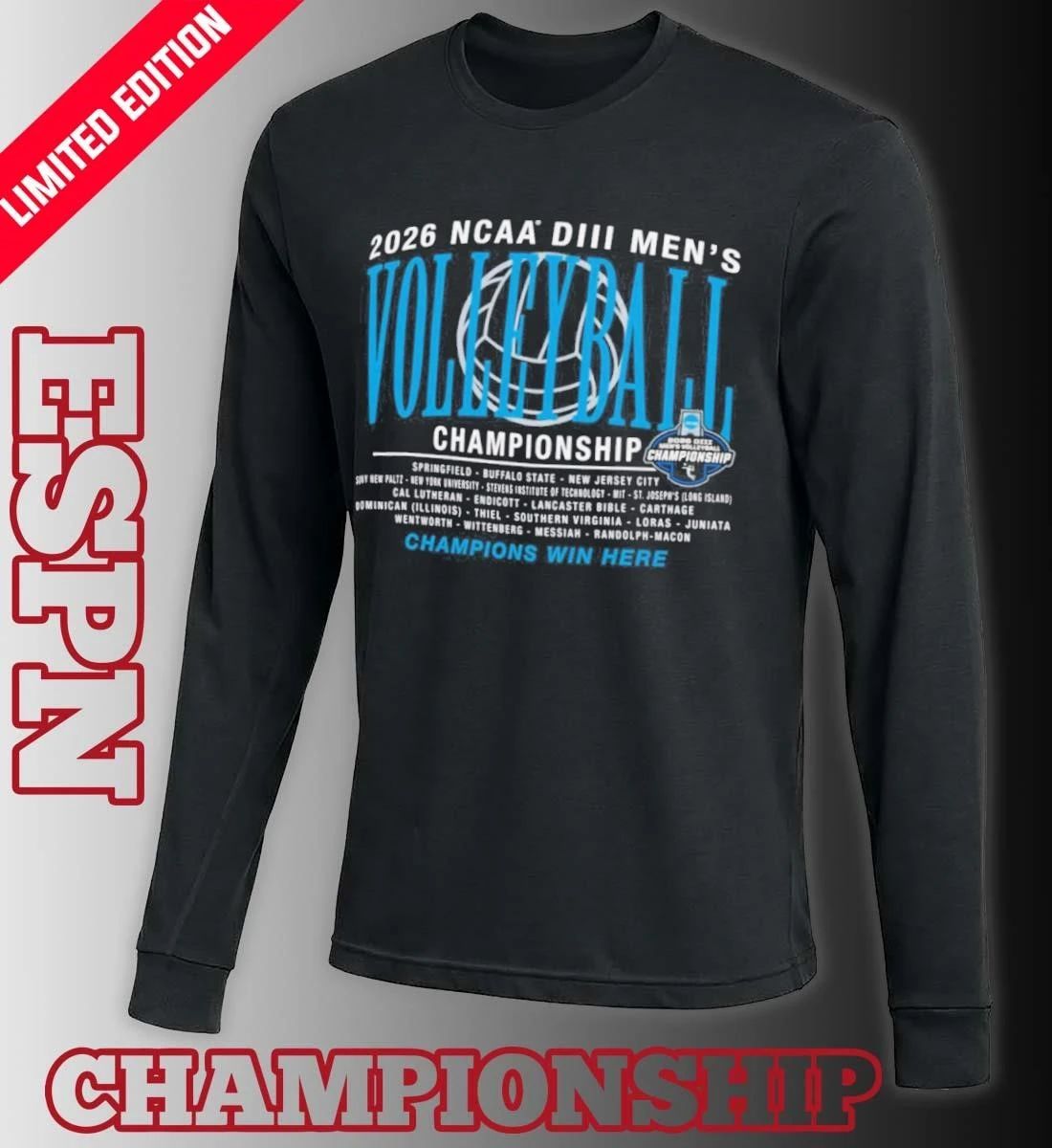 2026 NCAA Division III Men’s Volleyball 1st Round T-Shirt