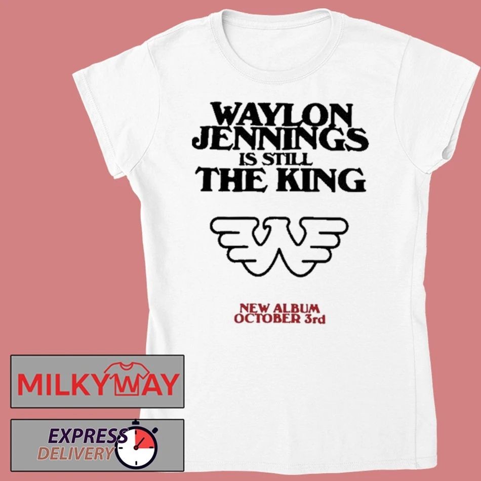 Waylon Jennings White Waylon is Still the King Shirt