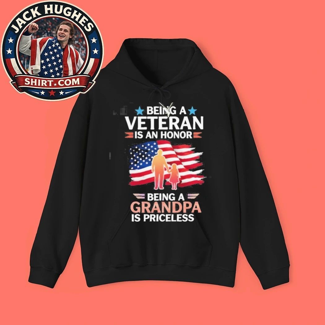 Being A Veteran Is An Honor Being A Grandpa Is Priceless Shirt
