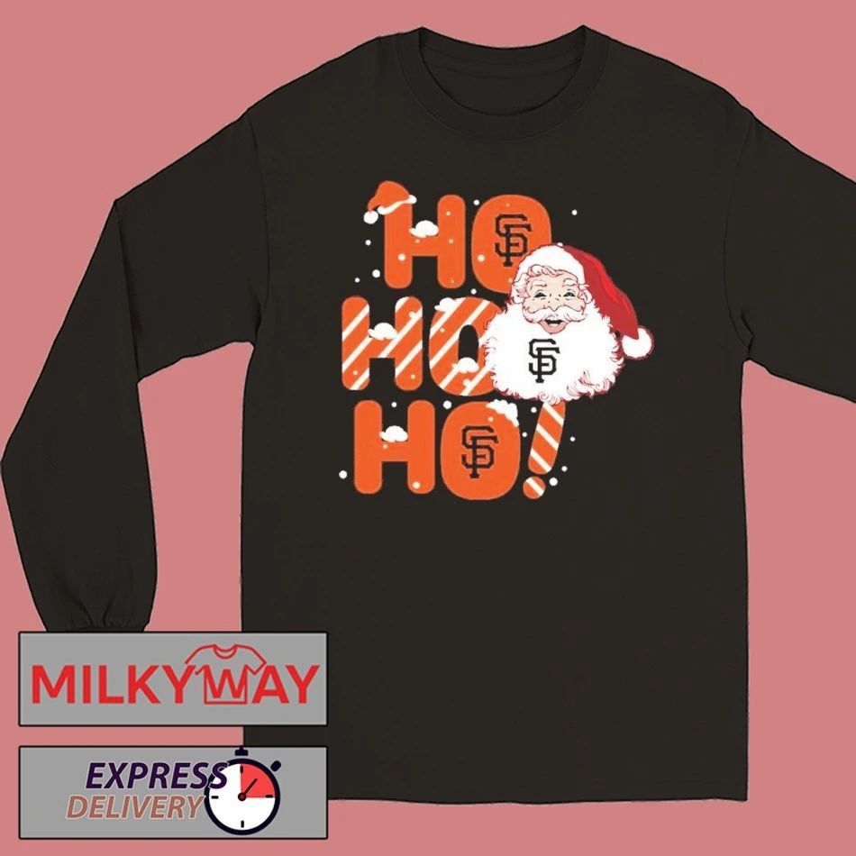 2025 San Francisco Giants Christmas Santa Ho Ho Ho Shirt