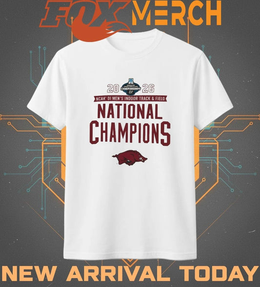 Arkansas Razorbacks 2026 NCAA Men’s Indoor Track & Field National Champions t-shirt