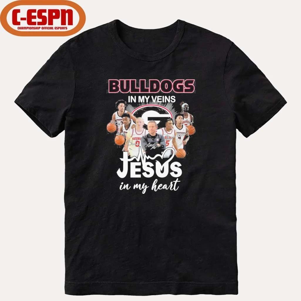 Georgia Men’s Basketball In My Veins Jesus In My Heart Shirt