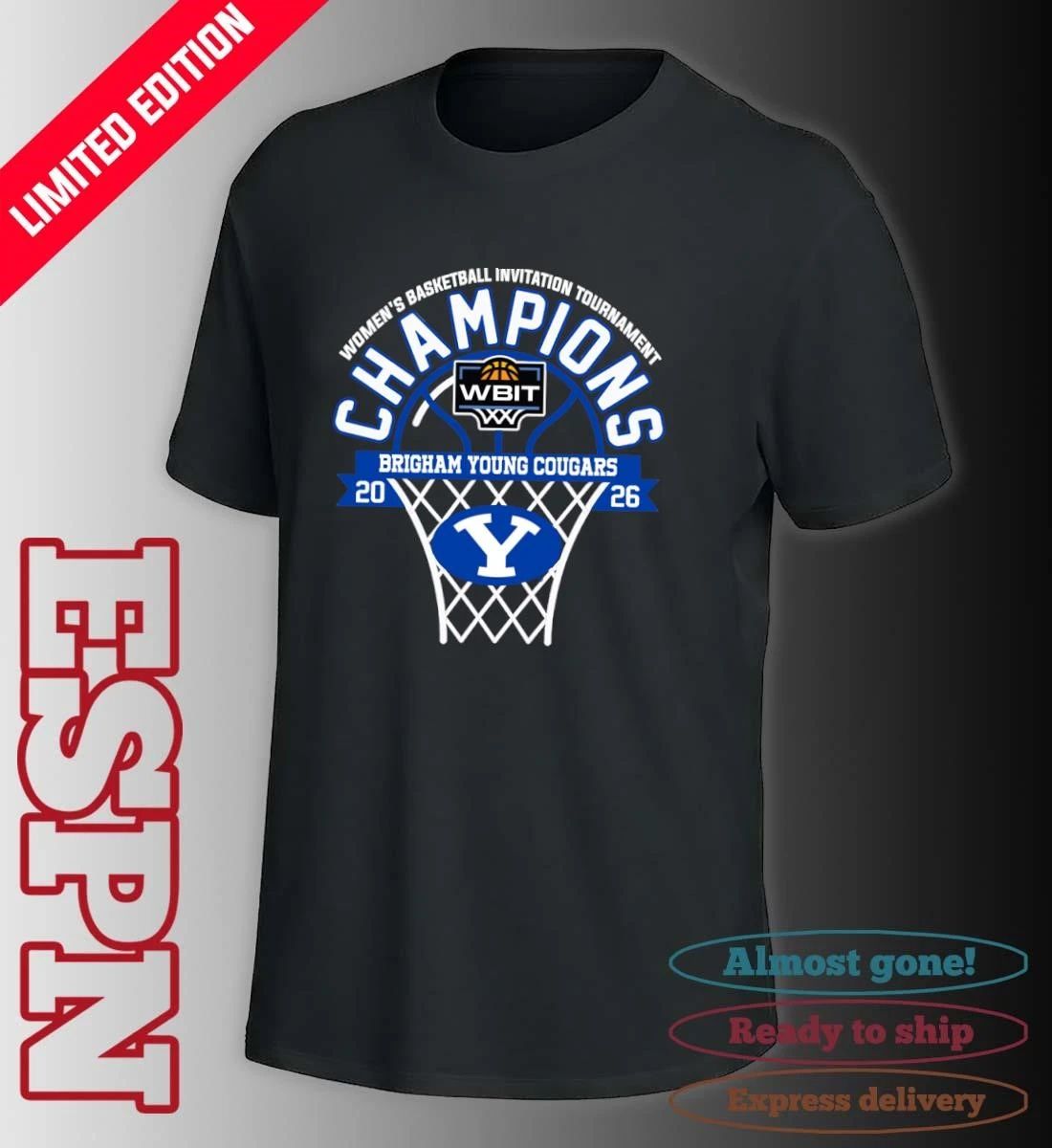 2026 Women’s Basketball Invitation Tournament Champions BYU Cougars T-Shirt