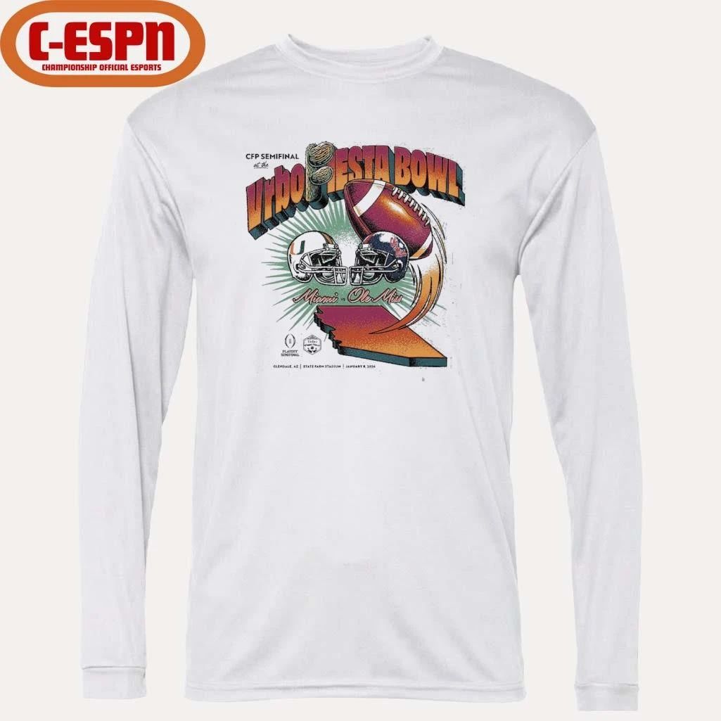 CFP 2026 Fiesta Bowl Matchup T-Shirt Ole Miss Vs Miami
