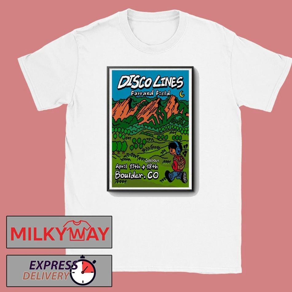 Apr 17-18 2026 Disco Lines Poster Boulder CO shirt