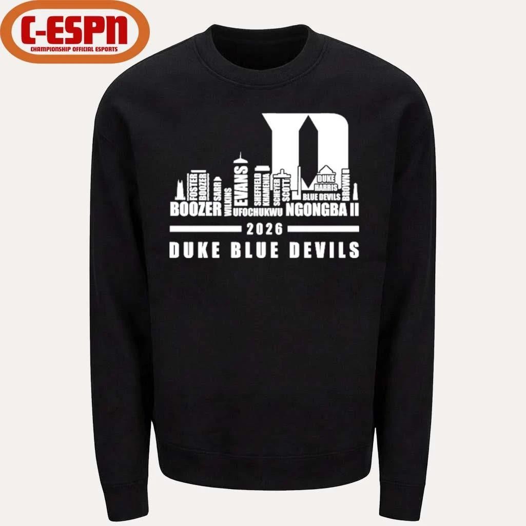 Duke Basketball Skyline Player Names 2026 Shirt