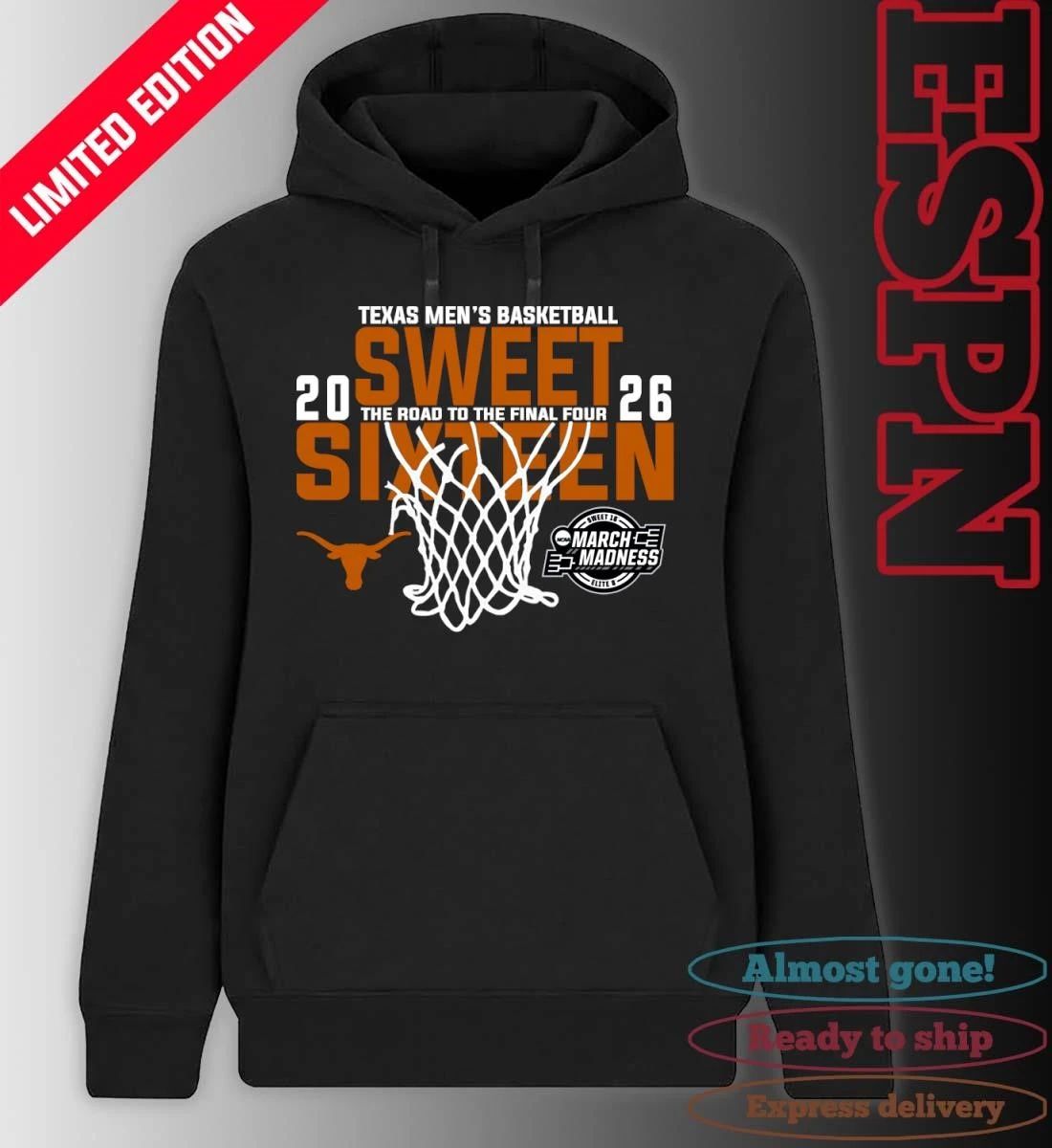 Texas Men’s Basketball 2026 Sweet Sixteen The Road To The Final Four Shirt