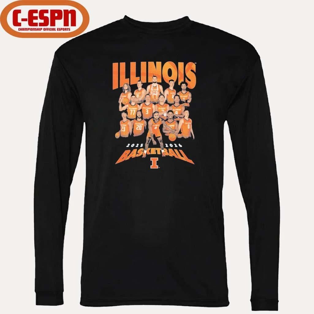 2025-2026 Illinois Men’s Basketball Team Shirt