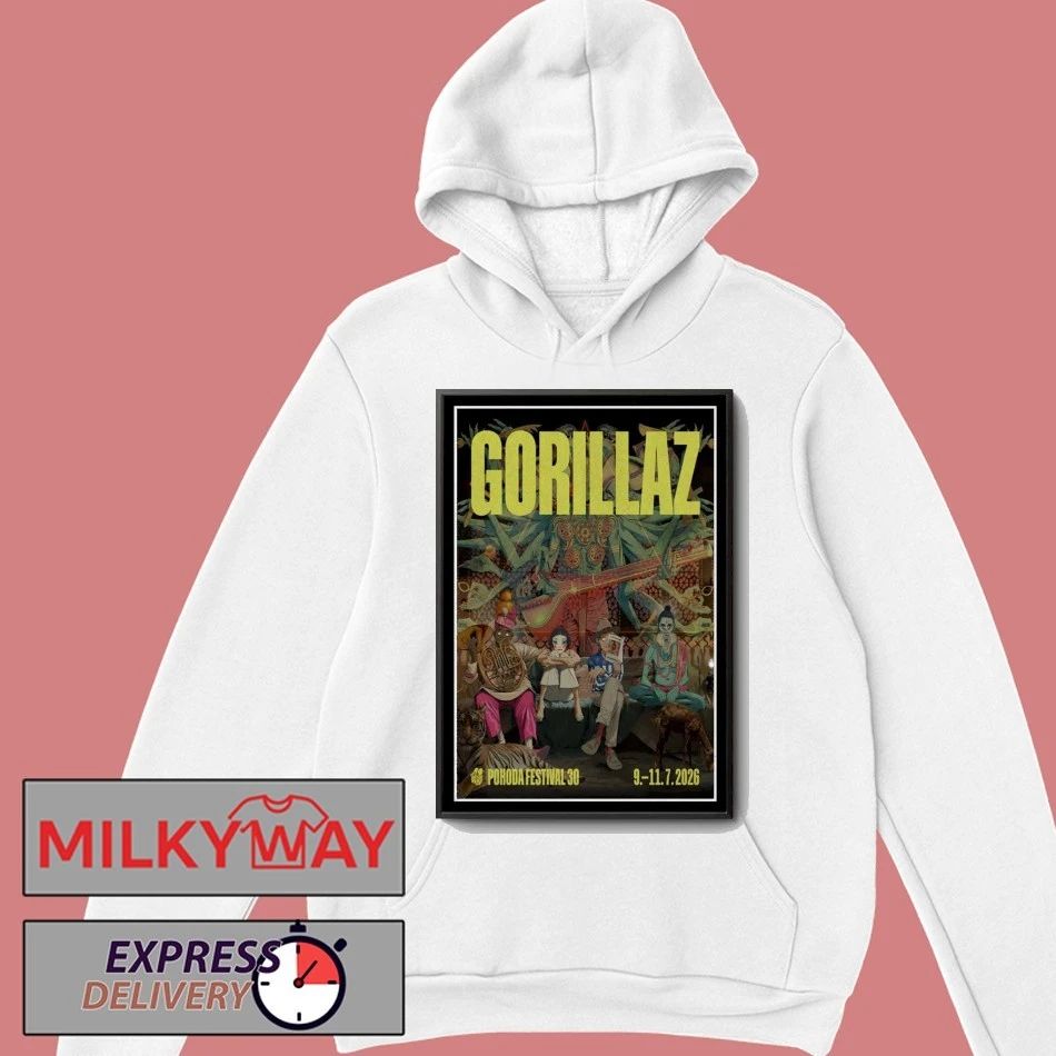 Gorillaz July 9-11 2026 Pohoda Festival 30 Poster shirt