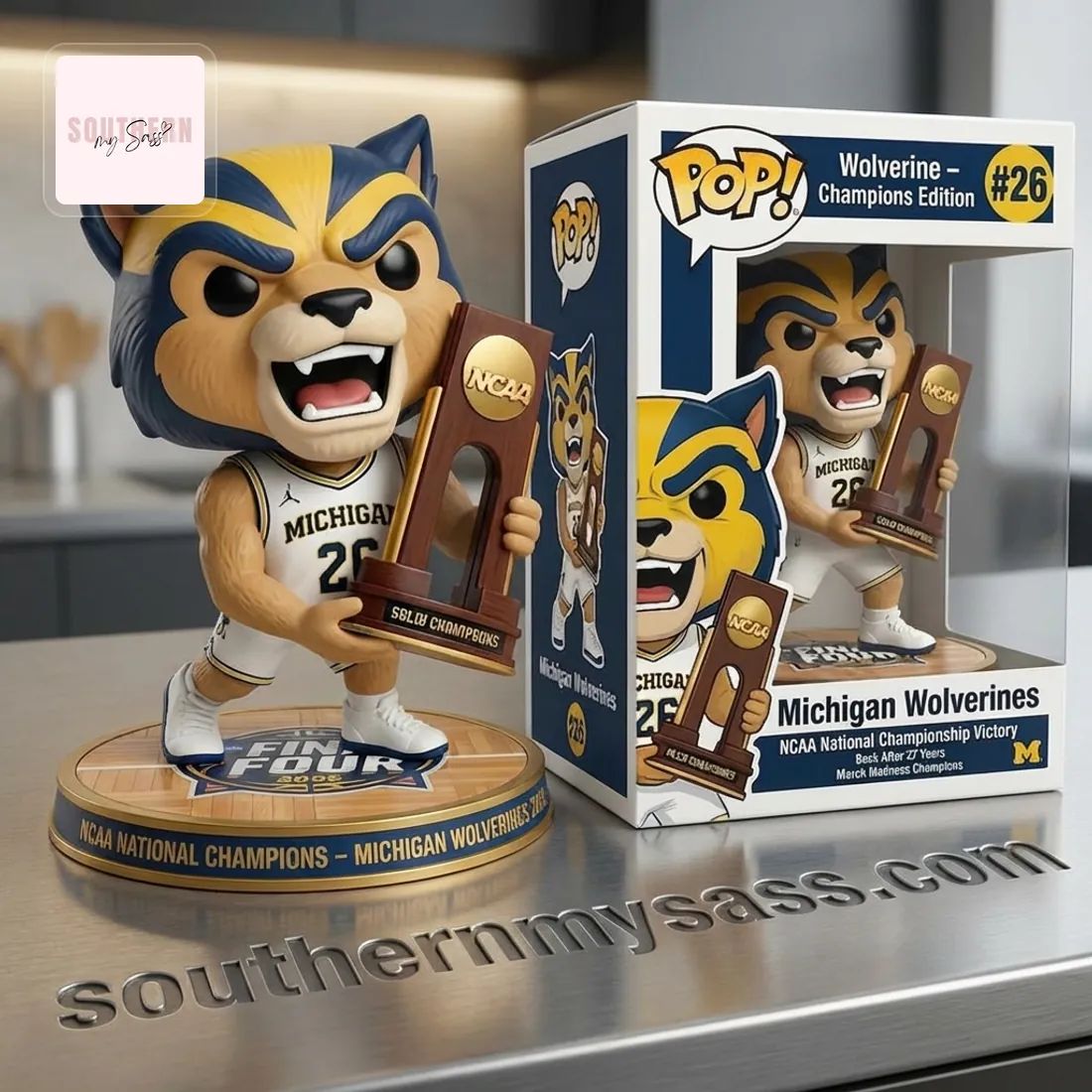 Michigan Wolverines 2026 NCAA National Champions Pop Figure Doll