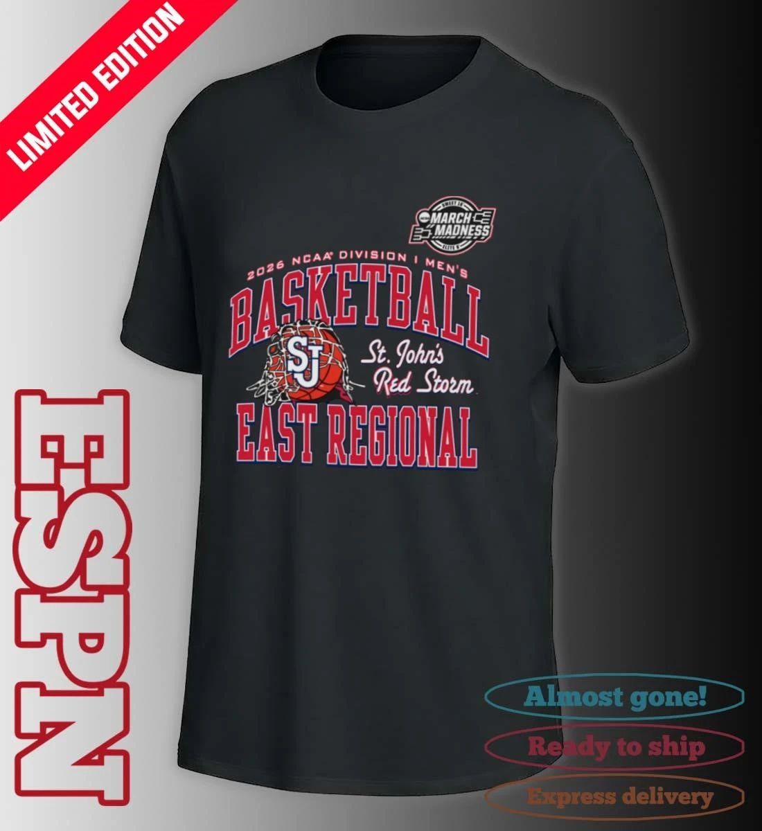 St John’s Red Storm 2026 NCAA DI Men’s Basketball Sweet 16 – East Regional T-Shirt