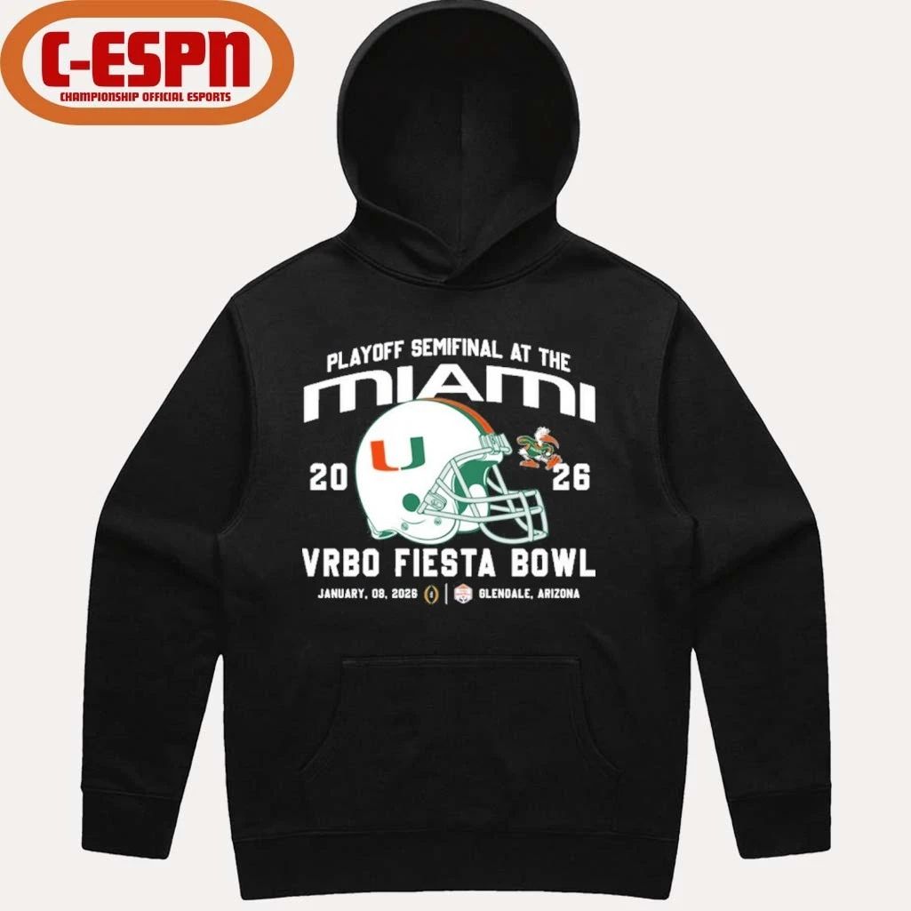 Miami CFP Playoff Fiesta Bowl Helmet Shirt
