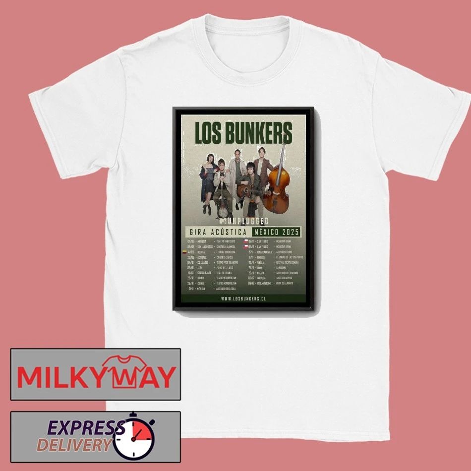 Los Bunkers Gira Acustica Mexico 2025 Poster shirt