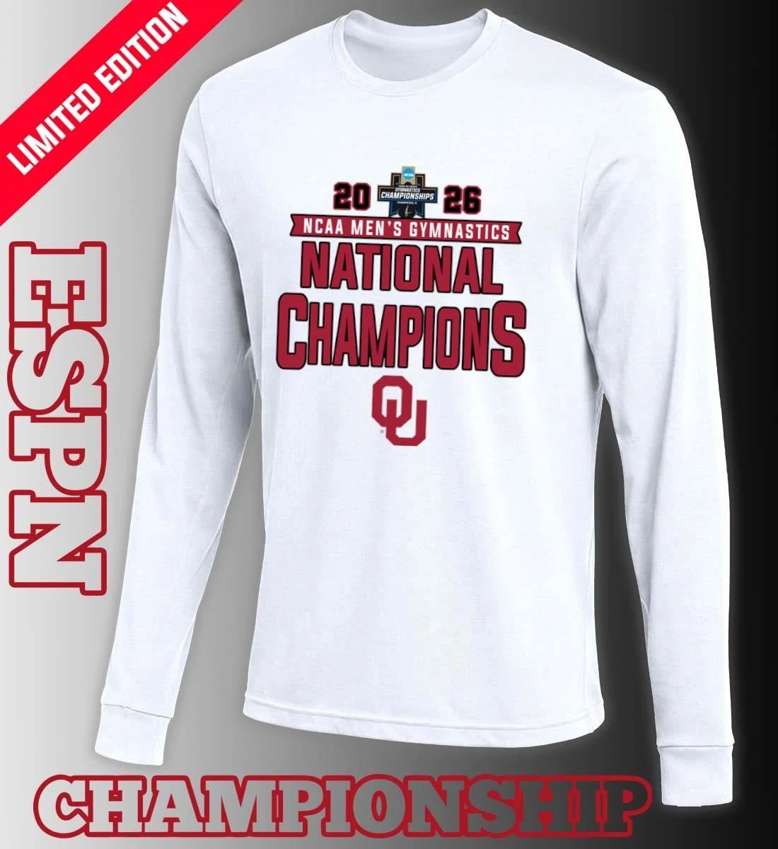 Oklahoma Sooners 2026 NCAA Men’s Gymnastics National Champions Shirt
