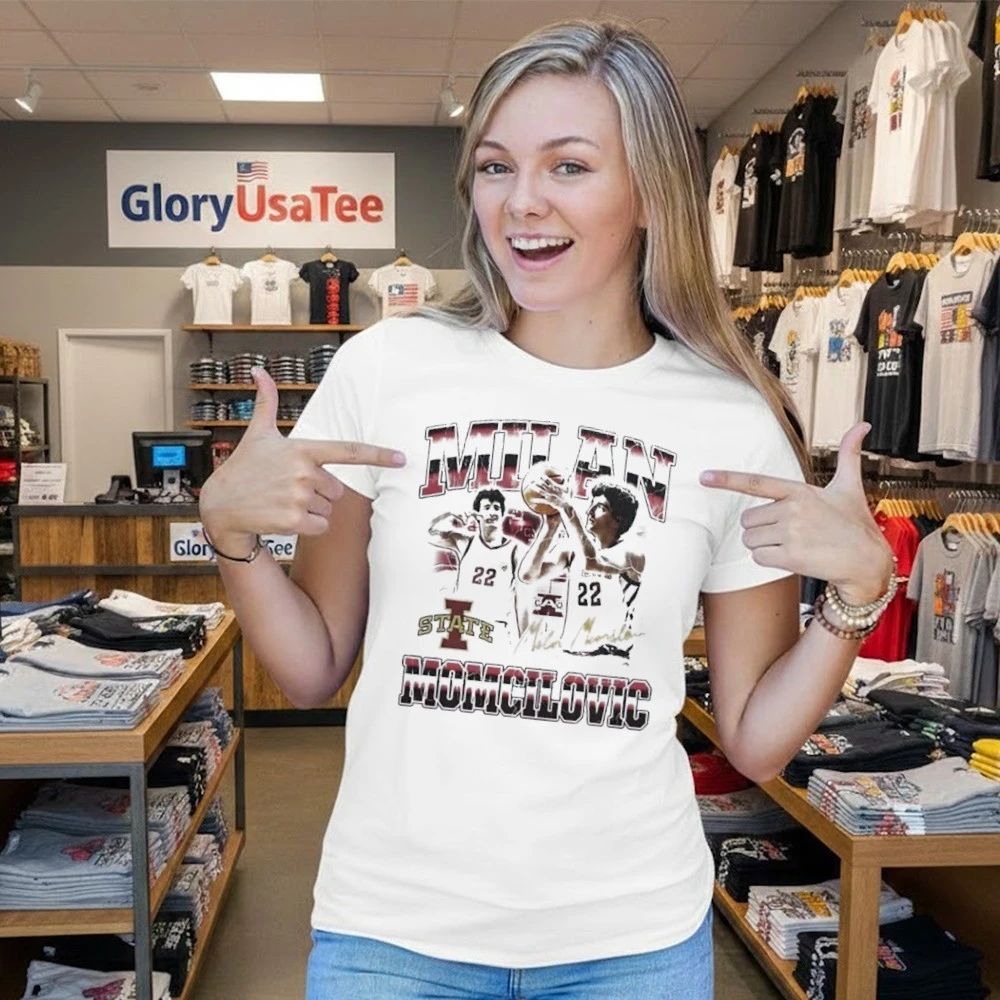 Milan Momcilovic 23 Iowa State Cyclones basketball siganture graphic Shirt