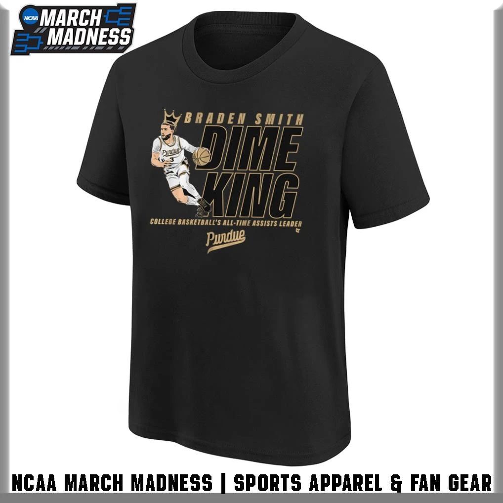 Braden Smith Dime King All-Time Assists Leader Record Purdue Basketball T-Shirt