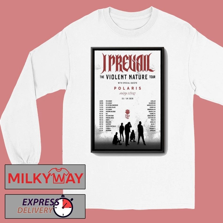 I Prevail The Violent Nature Tour EU UK 2026 Poster shirt