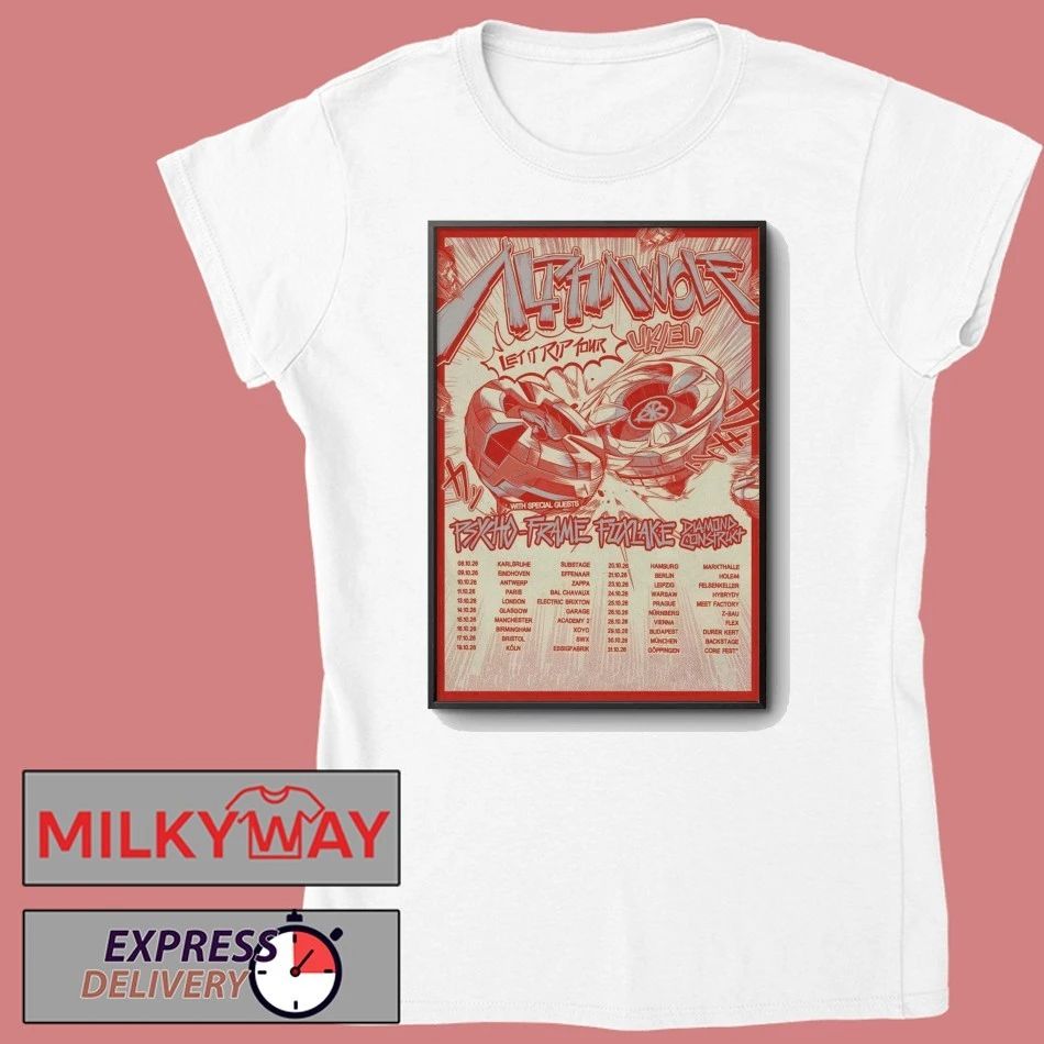 Alpha Wolf Let It RIP EUROPE-UK 2026 Tour Poster shirt