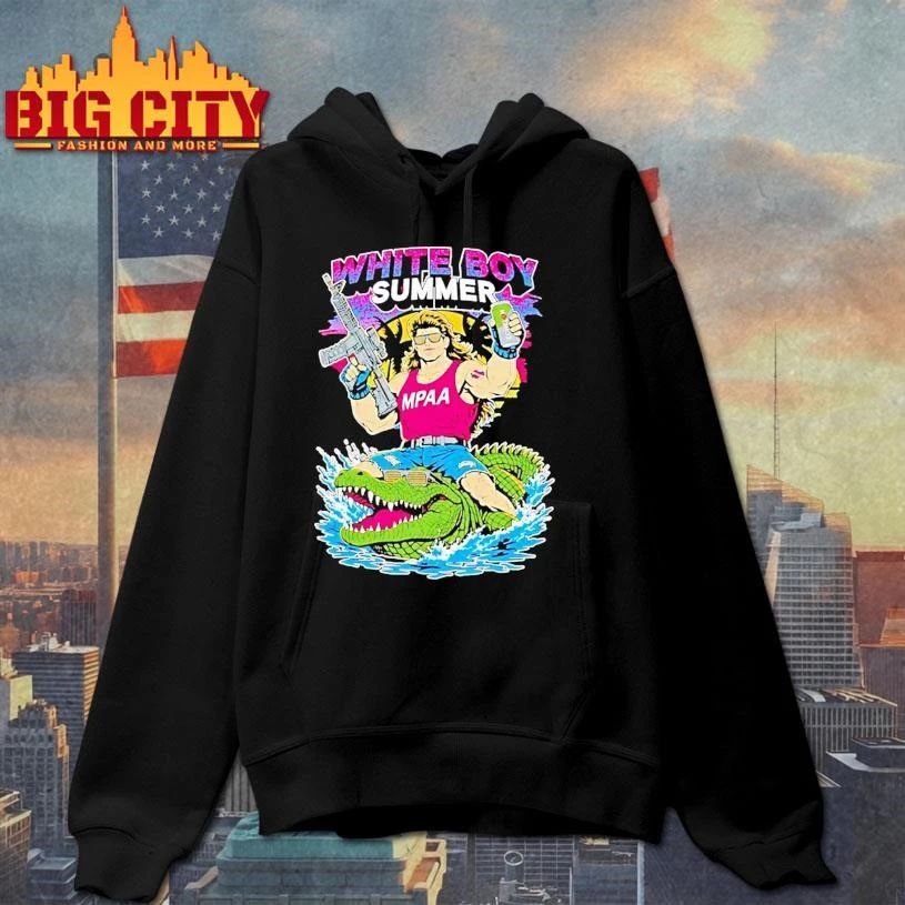 White Boy Summer Mpaa Riding Alligator Graphic Shirt