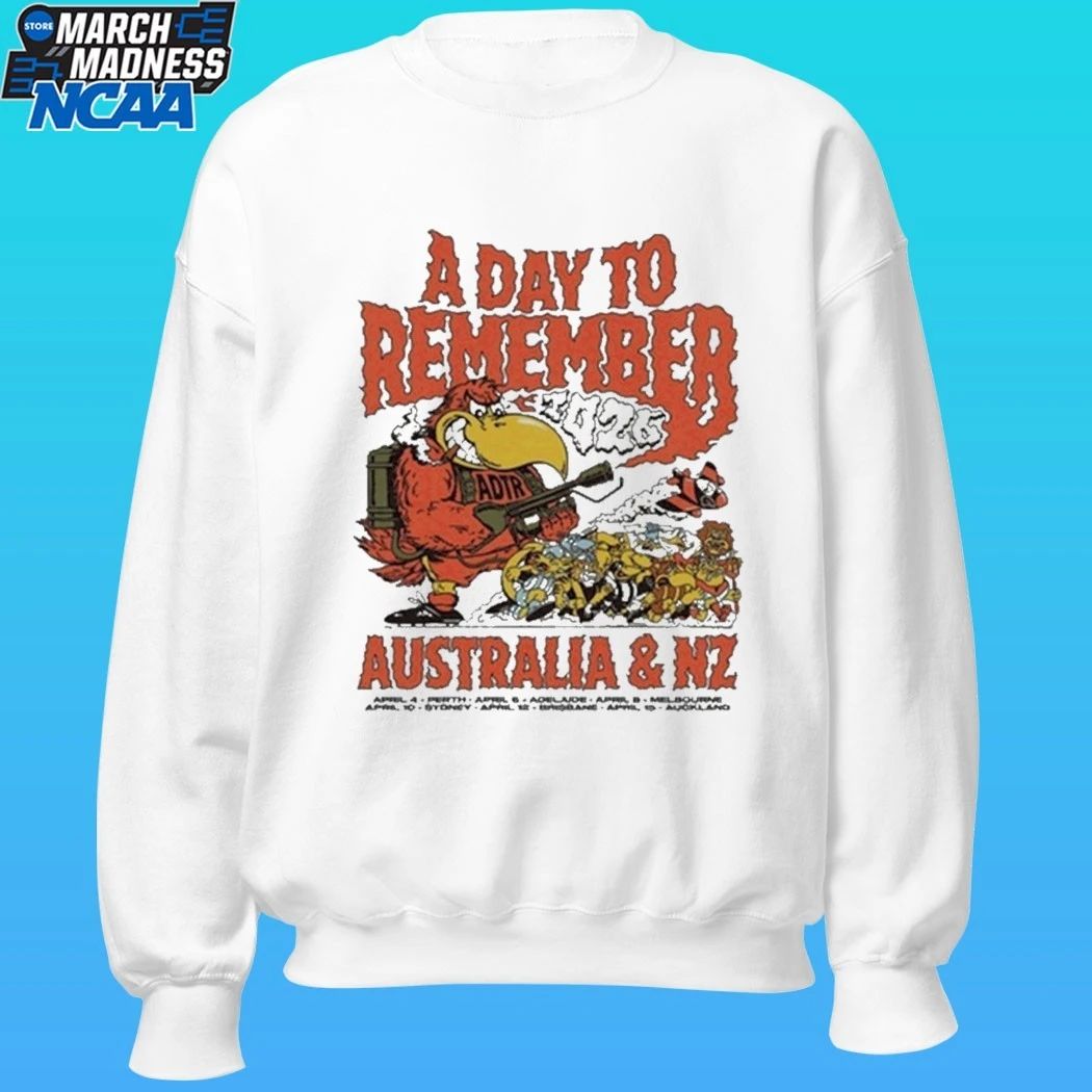 A Day To Remember Australia And Nz Tour 2026 Shirt