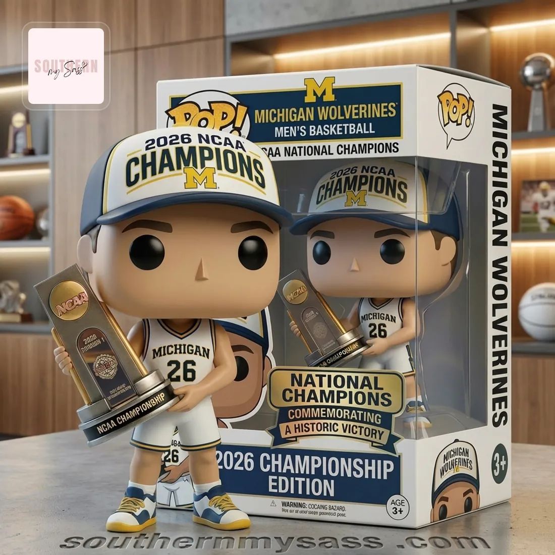 Michigan Wolverines 2026 NCAA National Champions Commemorative Pop Figure Doll