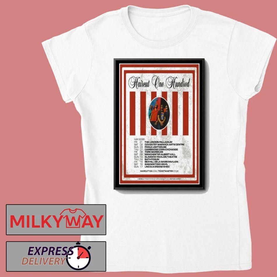Haircut 100 UK Tour May 2026 Poster shirt