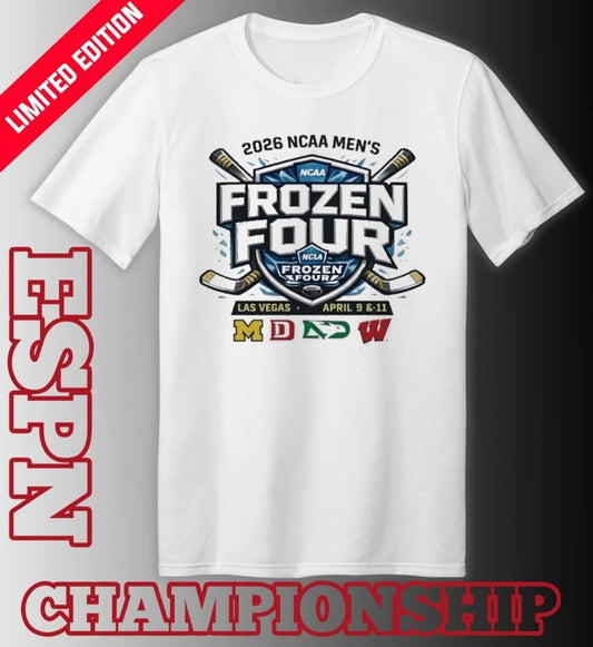 4 Teams 2026 NCAA DI Men’s Hockey Frozen Four Las Vegas April 9 & 11 Shirt
