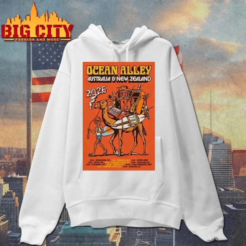 Ocean Alley 2026 AUS NZ Tour Limited Holographic Tour Poster Shirt