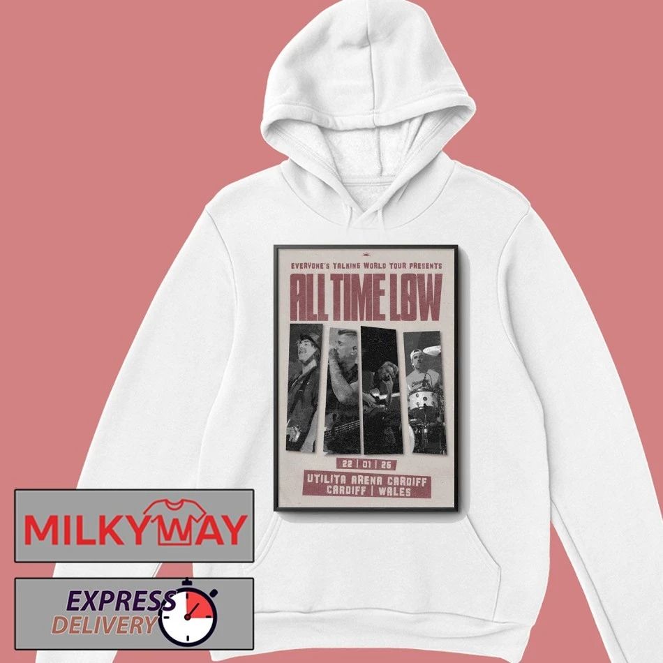 All Time Low Jan 22 2026 Utilita Arena Cardiff Wales Poster shirt
