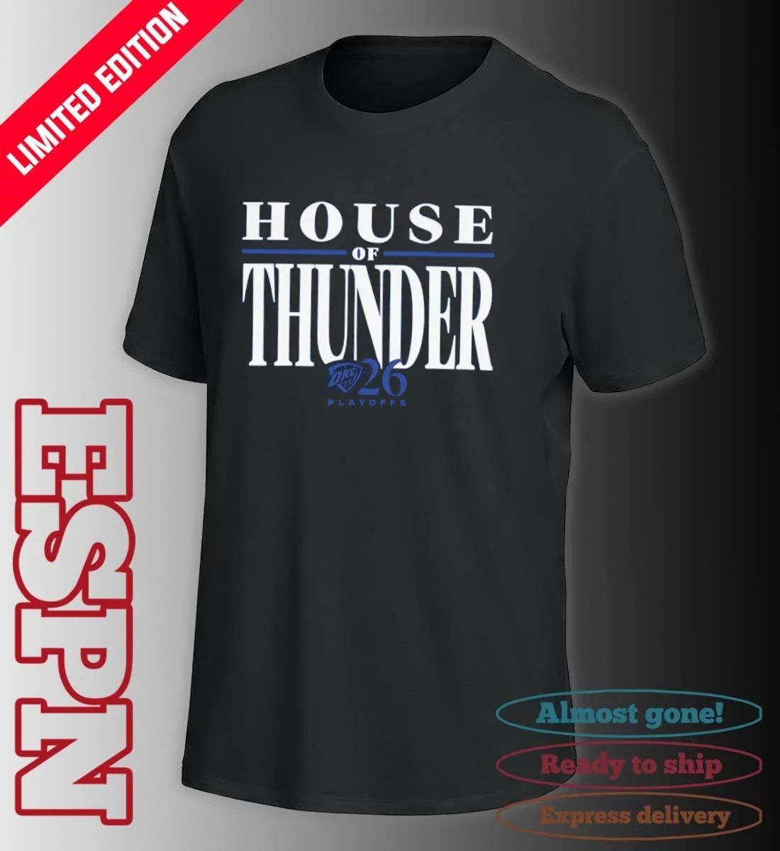 Oklahoma City Thunder House Of Thunder 2026 NBA Playoff Game 1 Shirt