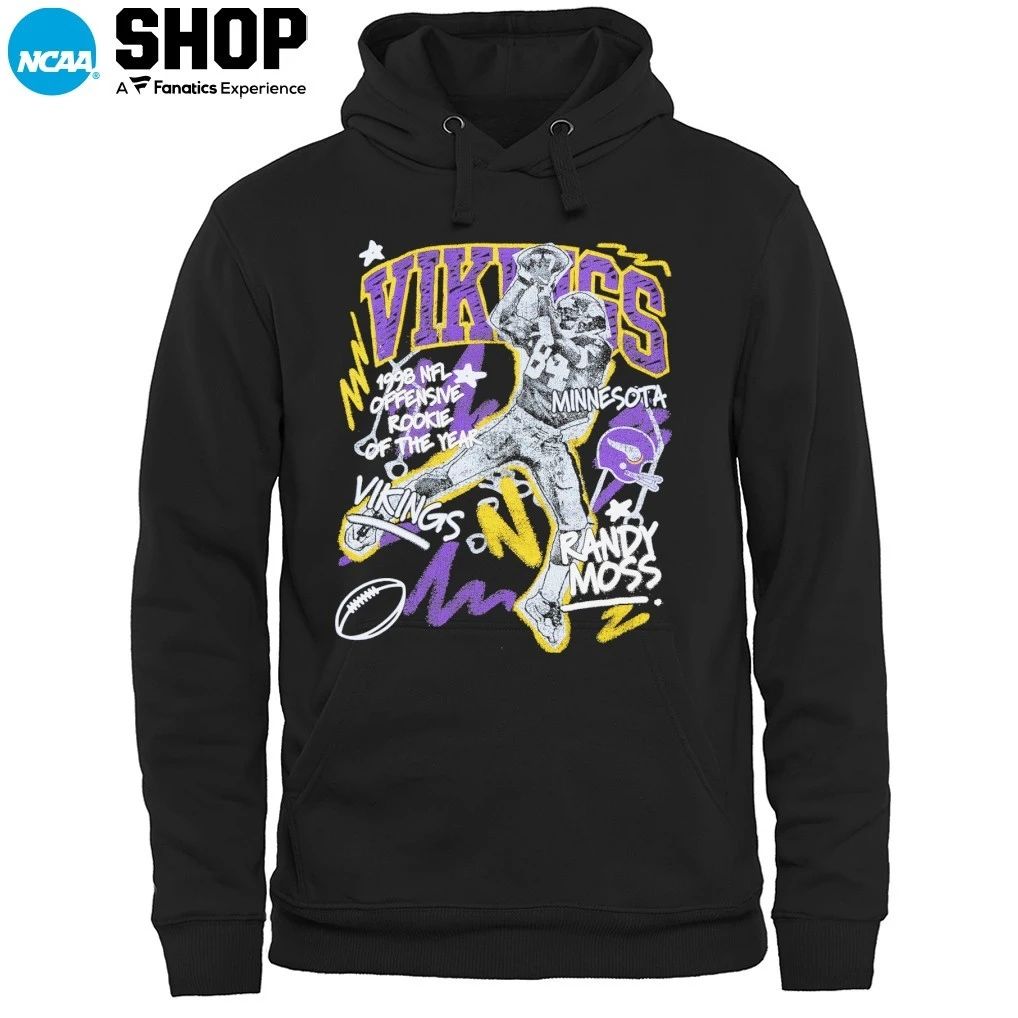 Randy Moss Minnesota Vikings Chalked Up Player Graphic Signature T-Shirt