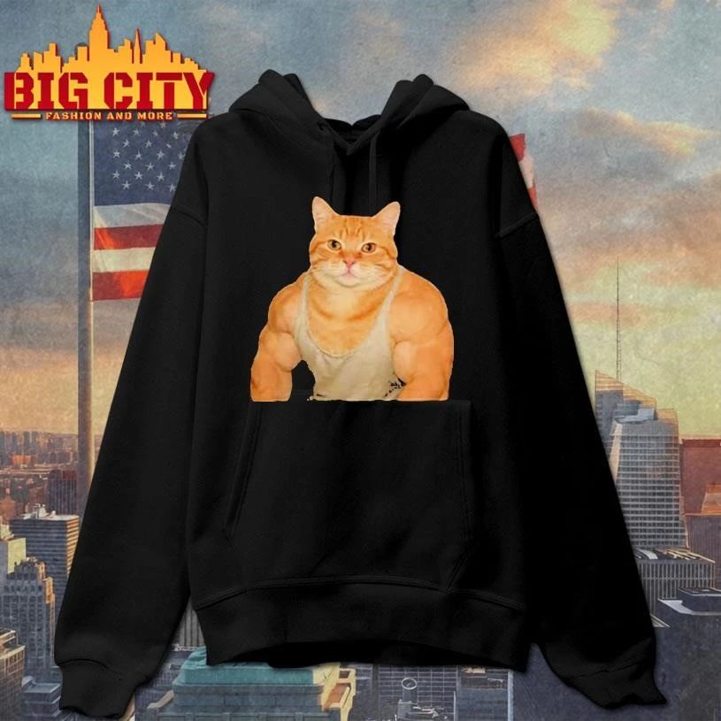 Muscular Cat Funny Shirt