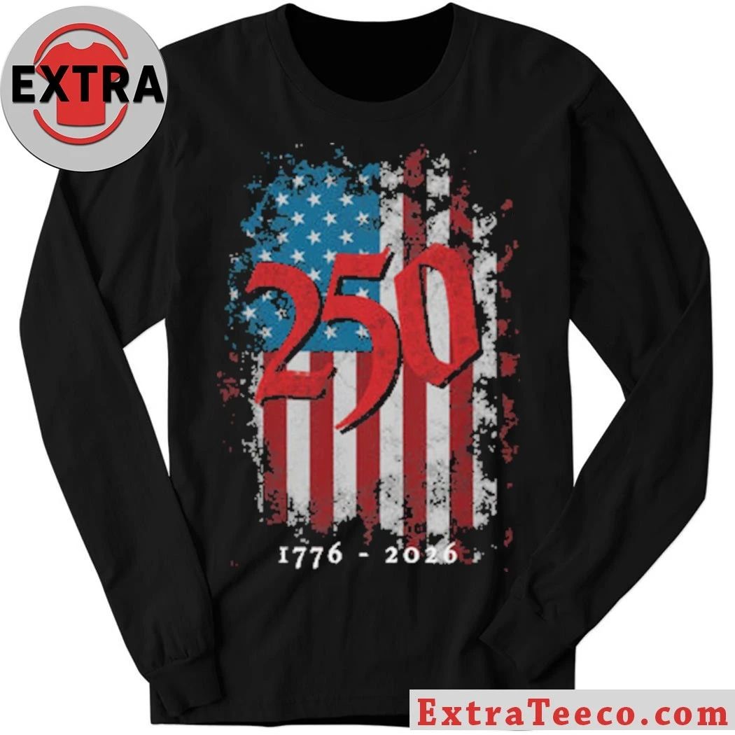 Original USA America 250 Years Grunge Flag 1776-2026 Shirt