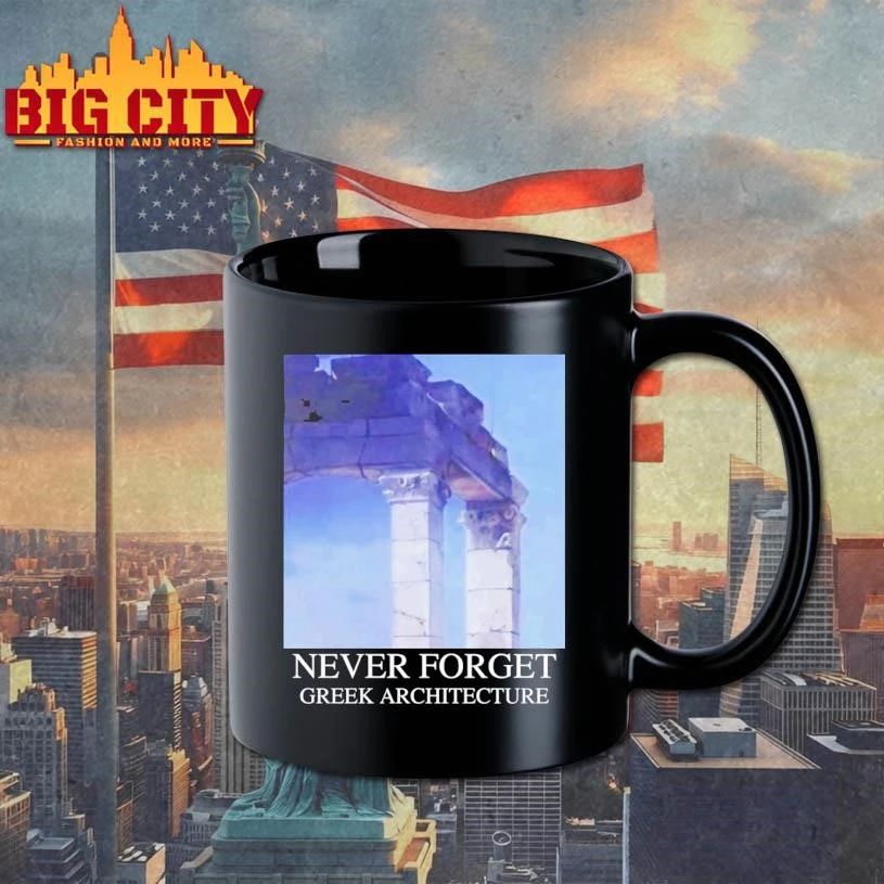 Never Forget Greek Architecture Graphic Shirt